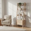 Light Driftwood Modular Bookcase with Drawers view 1
