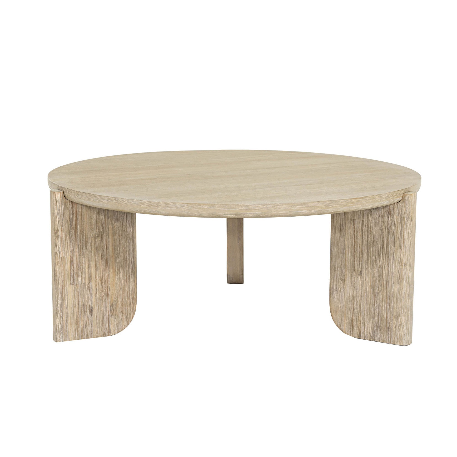 Oak Asymmetric Oval Coffee Table 4