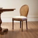 Napoleon Dining Chair with Cane Back (Antique Linen)