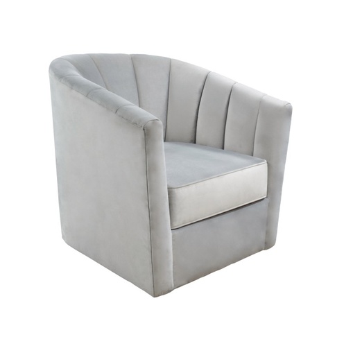 Decor Channel Tufted Velvet Barrel Chair 2