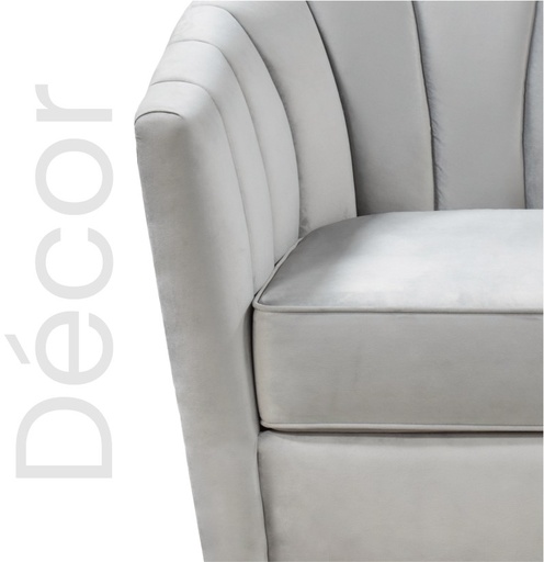 Decor Channel Tufted Velvet Barrel Chair 3