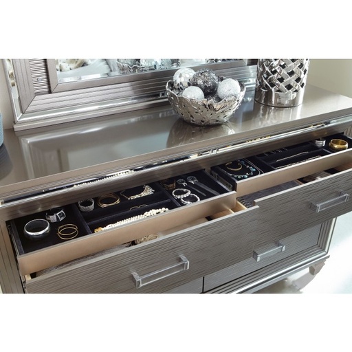 Tamsin Dresser with Two Hidden Jewelry Boxes (Dark Champagne) 3