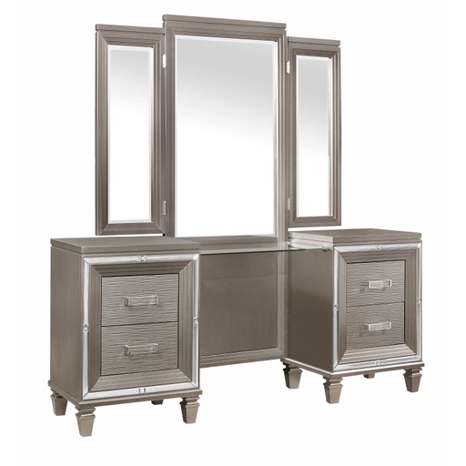 Tamsin Dressing Table with Mirror (Dark Champagne) 2