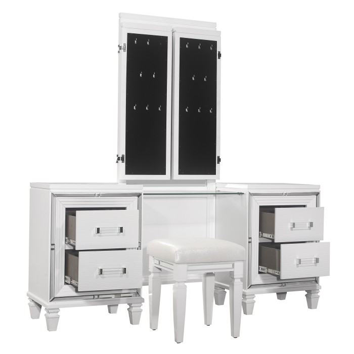 Tamsin Dressing Table with Mirror (White)