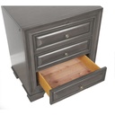 Milton Nightstand with USB Port and LED Lights (Grey)