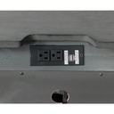 Milton Nightstand with USB Port and LED Lights (Grey)