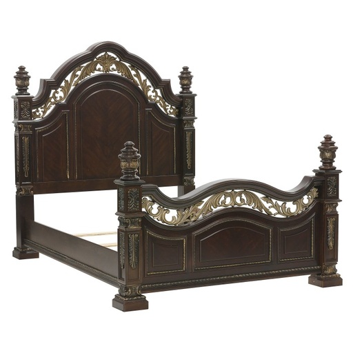 Catalonia Eastern King Bed (Cherry) 1