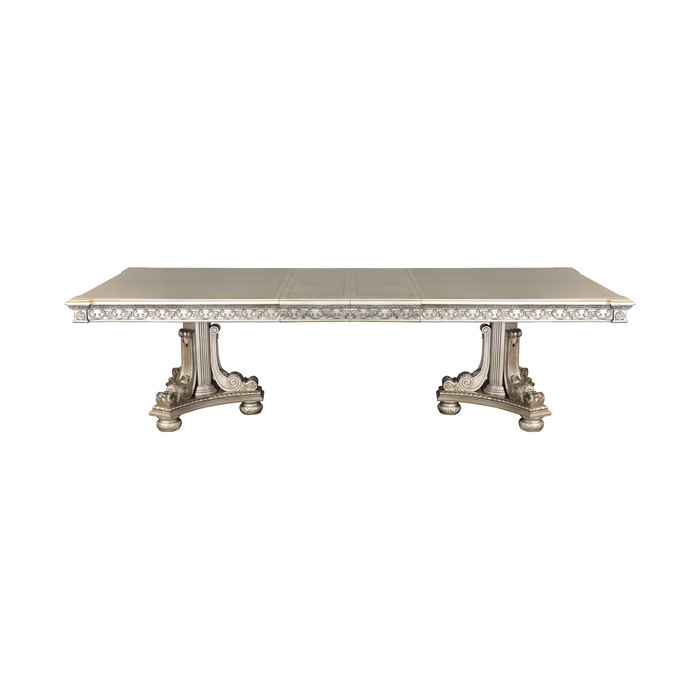 Catalonia Double Pedestal Dining Table (Platinum Gold)
