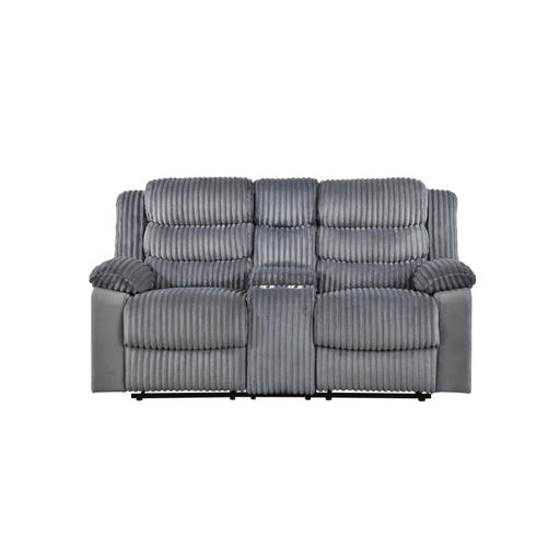 Tyrone Collection Loveseat (Grey Corduroy) 2
