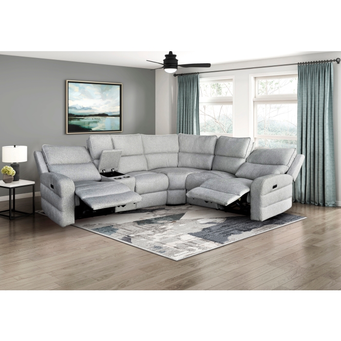 Thorne 3-Piece Power Reclining Sectional with Storage Console 3