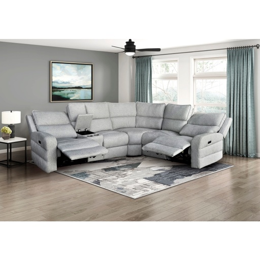 Thorne 3-Piece Power Reclining Sectional with Storage Console 3