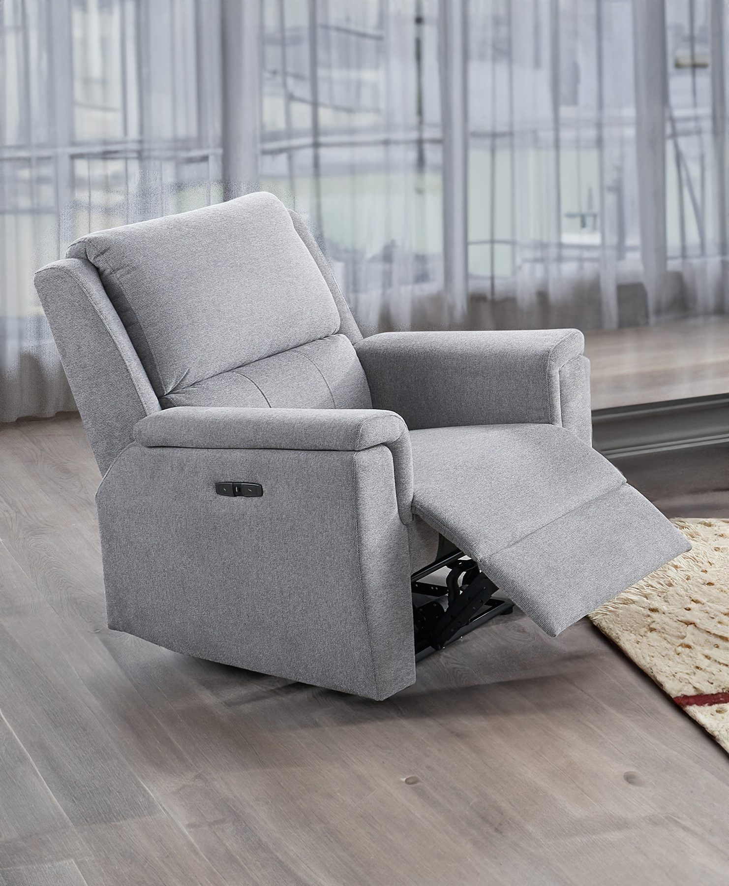 Apex 3 Piece Power Reclining Set Sofa, Loveseat and Chair (Grey) 3