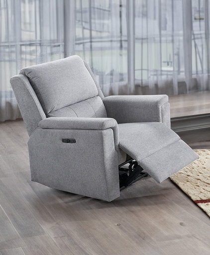 Apex 3 Piece Power Reclining Set Sofa, Loveseat and Chair (Grey) 3