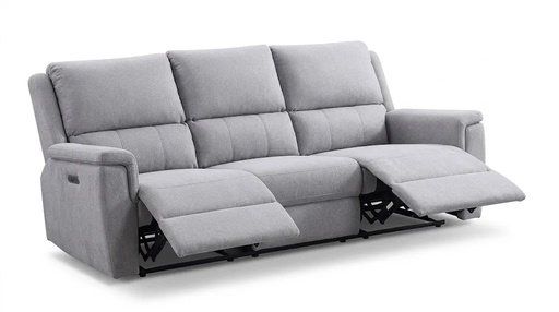 Apex 2 Piece Power Reclining Sofa and Loveseat Set (Grey) 4