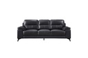 Mischa 2 Piece Sofa and Loveseat Set (Black Leather) - image 5