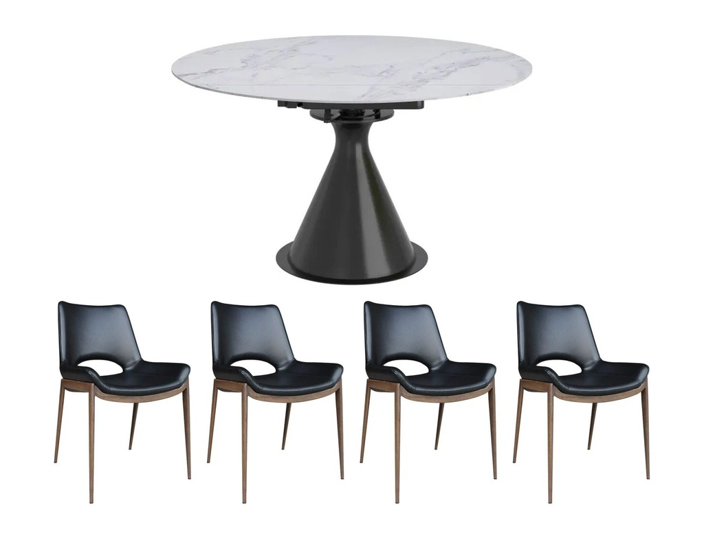 Calisto 5 Piece Round Extension Dining Set - image 3
