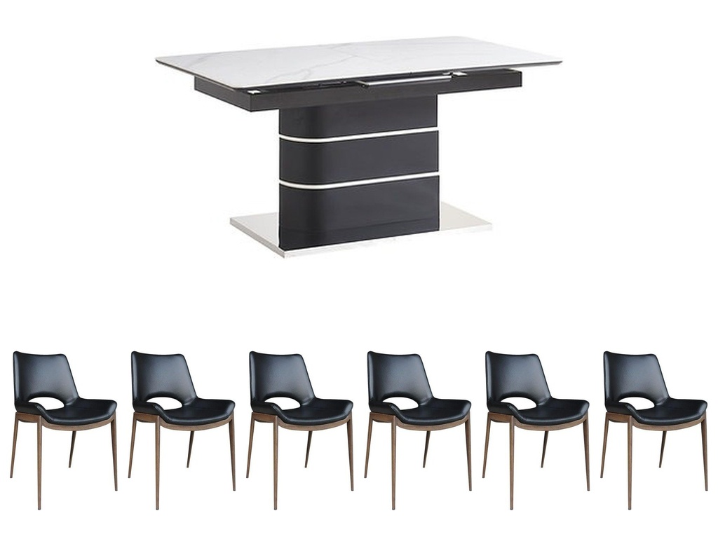 Phewa Sintered Stone 7 Piece Dining Set - image 2