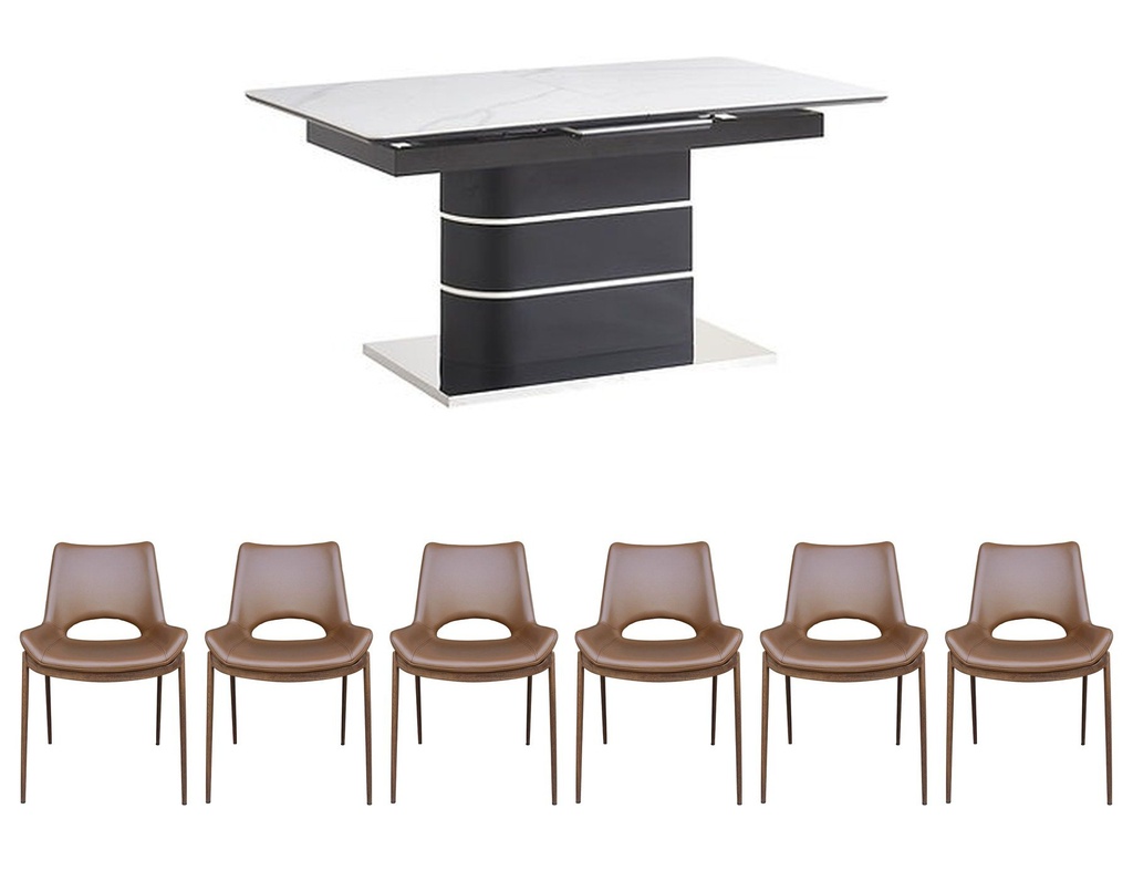 Phewa Sintered Stone 7 Piece Dining Set - image 3