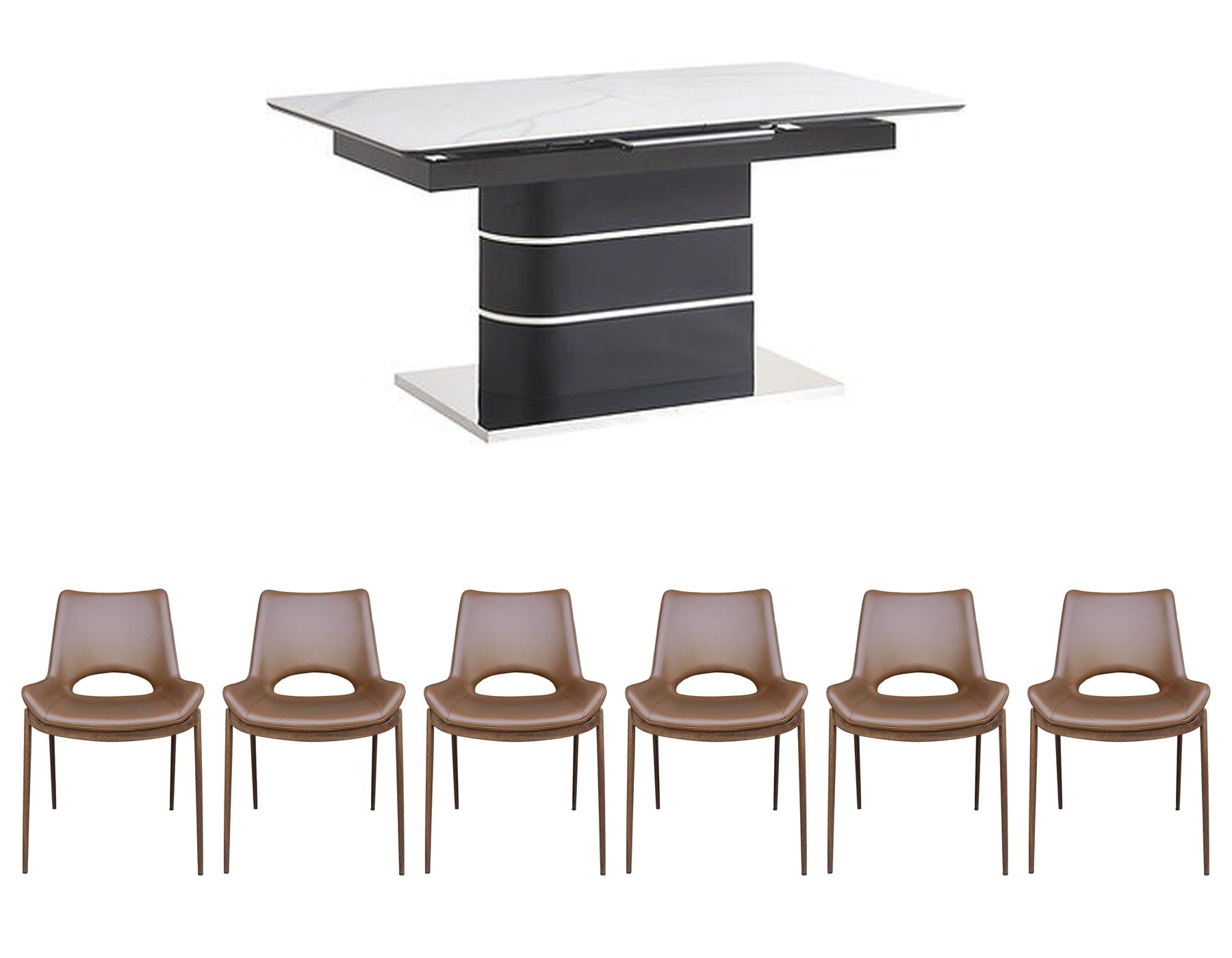 Phewa Sintered Stone 7 Piece Dining Set 3