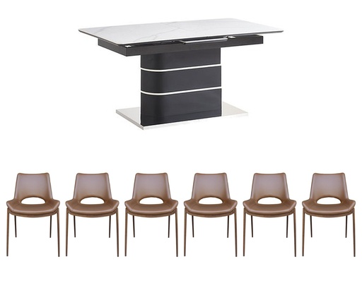 Phewa Sintered Stone 7 Piece Dining Set 3