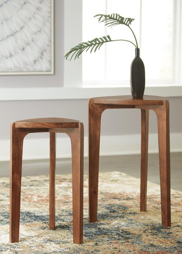 Brynnleigh Medium Brown Accent Table Set of 2 4