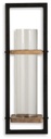 Colburn Black Metal and Wood Wall Sconce view 1