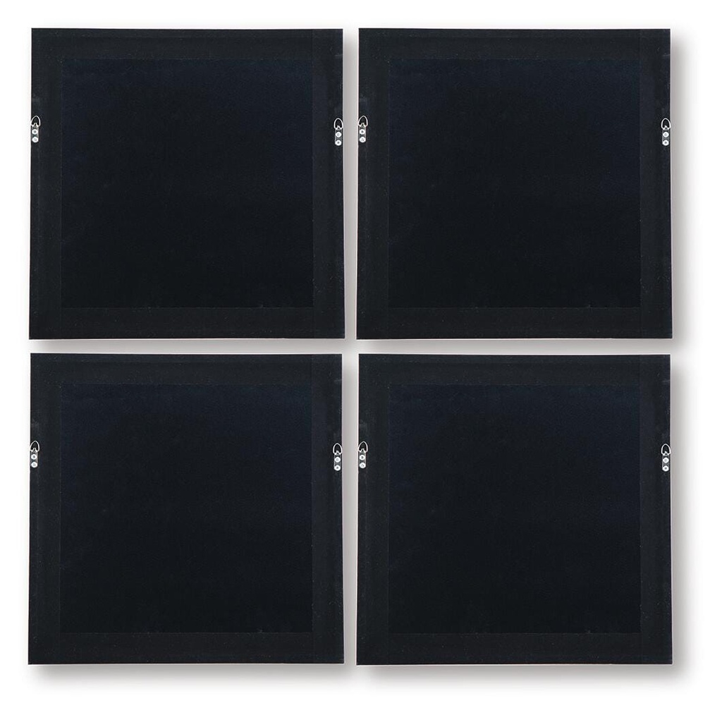 Dallbourne White and Gold Abstract Wall Art Set of 4 view 1