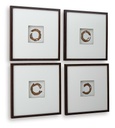 Dallbourne White and Gold Abstract Wall Art Set of 4 view 2