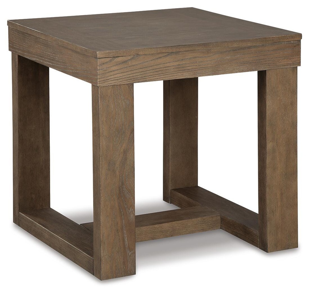 Cariton Grayish Brown Square End Table view 2