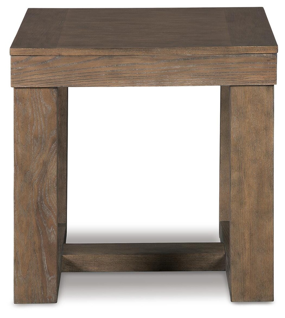 Cariton Grayish Brown Square End Table view 3