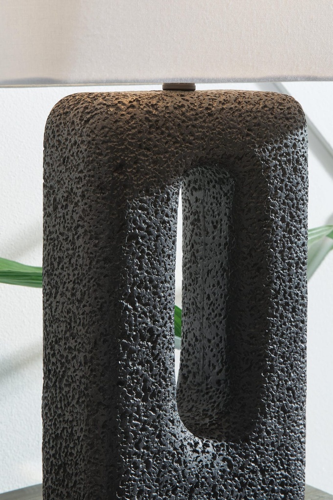 Wimmings Textured Black Polyresin Table Lamp view 4