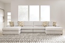Kestrie 4-Piece Double Chaise Sectional view 1