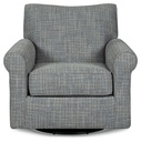 Renley Blue Tweed Swivel Glider Accent Chair view 4
