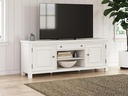 Robbinsdale Antiqued White Extra Large TV Stand view 1