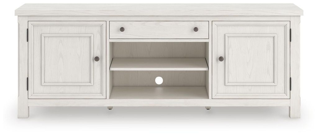 Robbinsdale Antiqued White Extra Large TV Stand view 3
