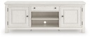 Robbinsdale Antiqued White Extra Large TV Stand view 3