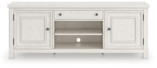 Robbinsdale Antiqued White Extra Large TV Stand 4