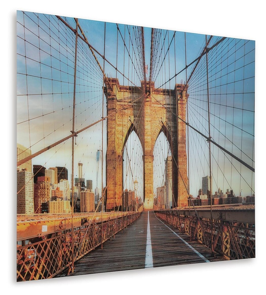 Shayward Brooklyn Bridge Print on Glass Wall Art view 1