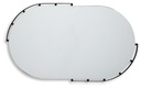 Valkings Black Metal Oval Accent Mirror view 1