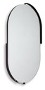 Valkings Black Metal Oval Accent Mirror view 2