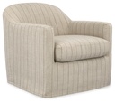 Valwick Striped Slipcover Swivel Accent Chair view 2
