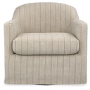 Valwick Striped Slipcover Swivel Accent Chair view 4