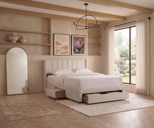 Haven Tailored Fabric Platform Bed (King) 4