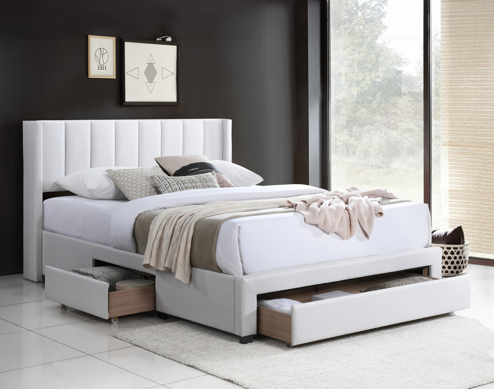 Haven Tailored Fabric Platform Bed (King) 5