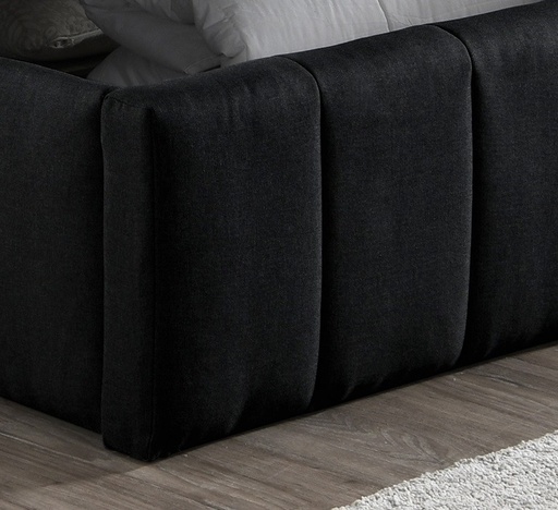 Dharara Black Channel-Tufted Hydraulic Lift Storage Bed (King) 4