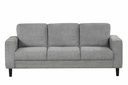 Grey Mid-Century Track Arm Accent Chair with Cup Holders view 2