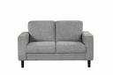 Grey Mid-Century Track Arm Accent Chair with Cup Holders view 3