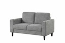 Grey Mid-Century Track Arm Accent Chair with Cup Holders view 4