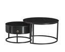 Noir Marquina 2-Piece Round Coffee Table Set view 3