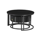 Noir Marquina 2-Piece Round Coffee Table Set view 4